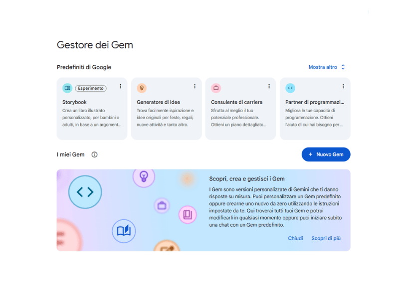 Gestore dei Gems di Gemini