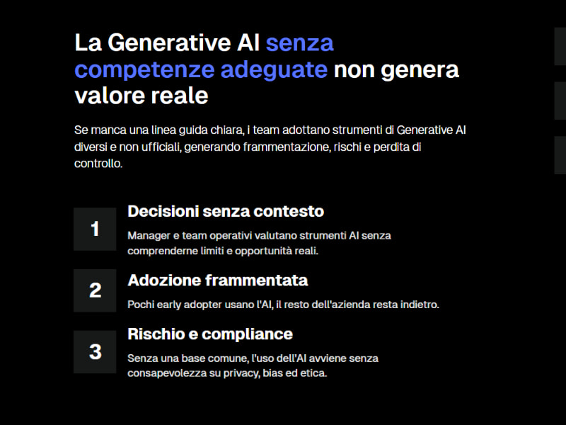 Formazione sull'AI generativa per le aziende